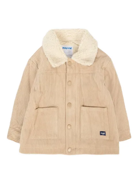 Mayoral corduroy borg-collar coat