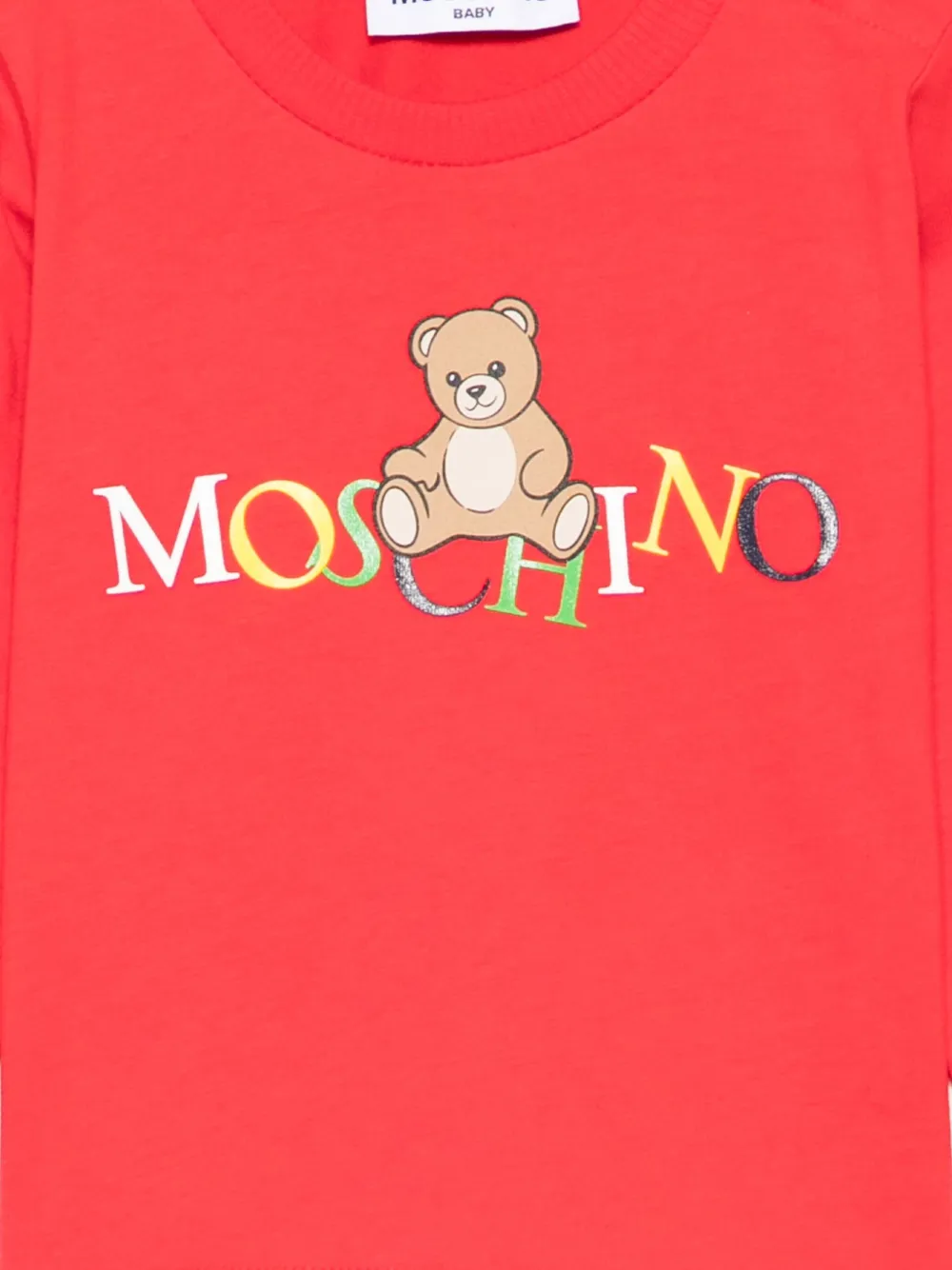 Moschino Kids Top met lange mouwen en logo Rood