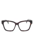 Gucci Pre-Owned 2010s logo-plaque square-frame glasses - Brown