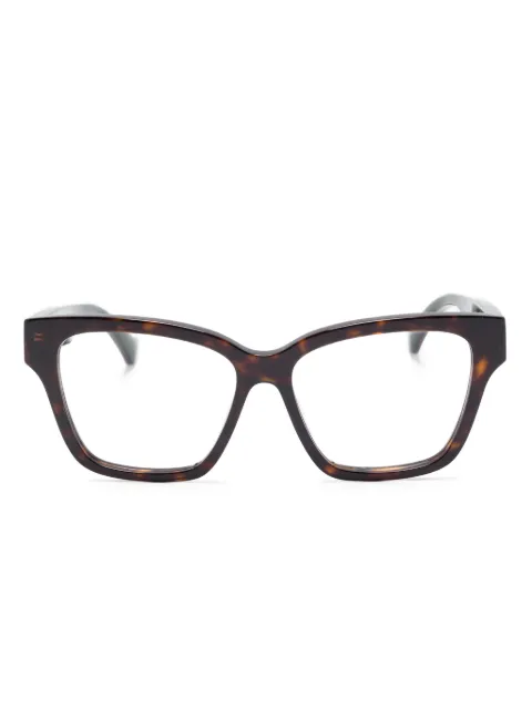 Gucci Pre-Owned 2010s logo-plaque square-frame glasses