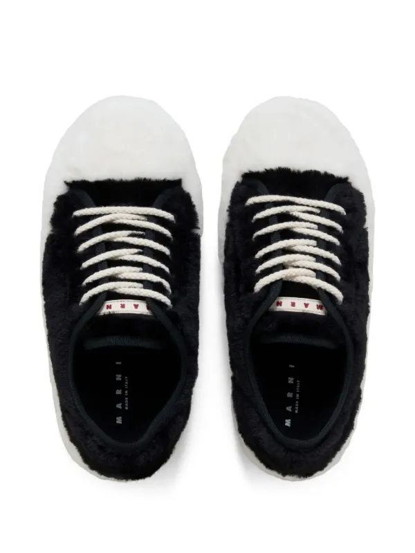 Marni Pre-Owned テディベア ローカット スニーカー | ブラック