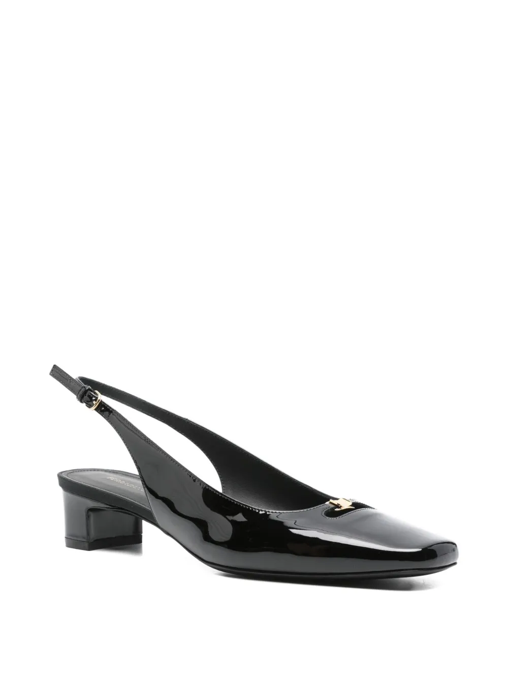 Ferragamo Pre-Owned 40mm cut-out slingback pumps - Zwart