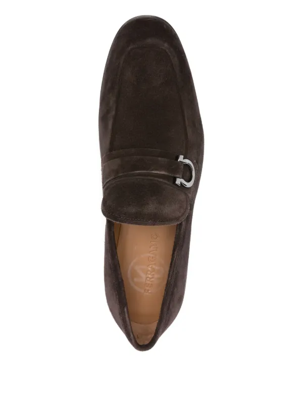 Ferragamo Pre-Owned Florio Suede Loafers | Brown | FARFETCH display picture 1