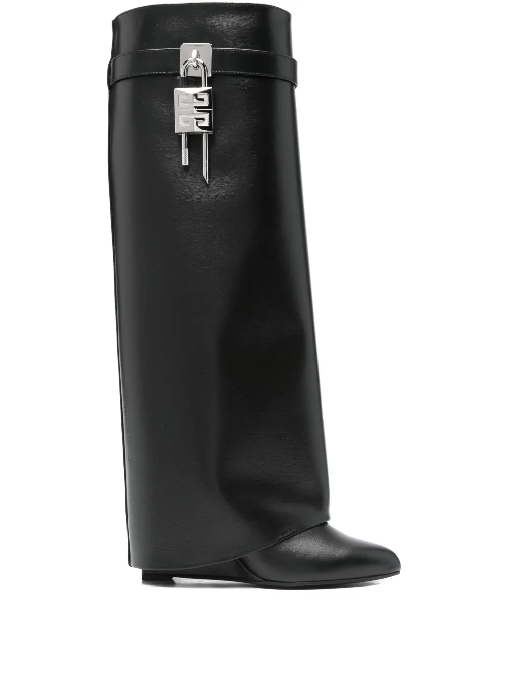 Givenchy Pre-Owned shark-lock knee-high boots | Black | Image 1
