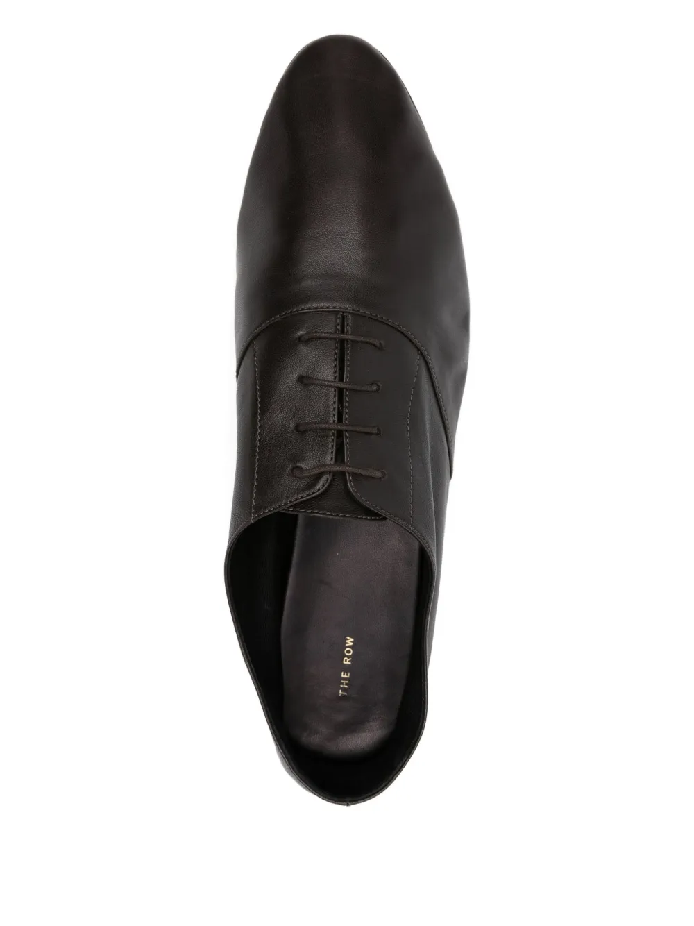 Pre-owned The Row Awar Lace-up Leather Oxfords In Brown