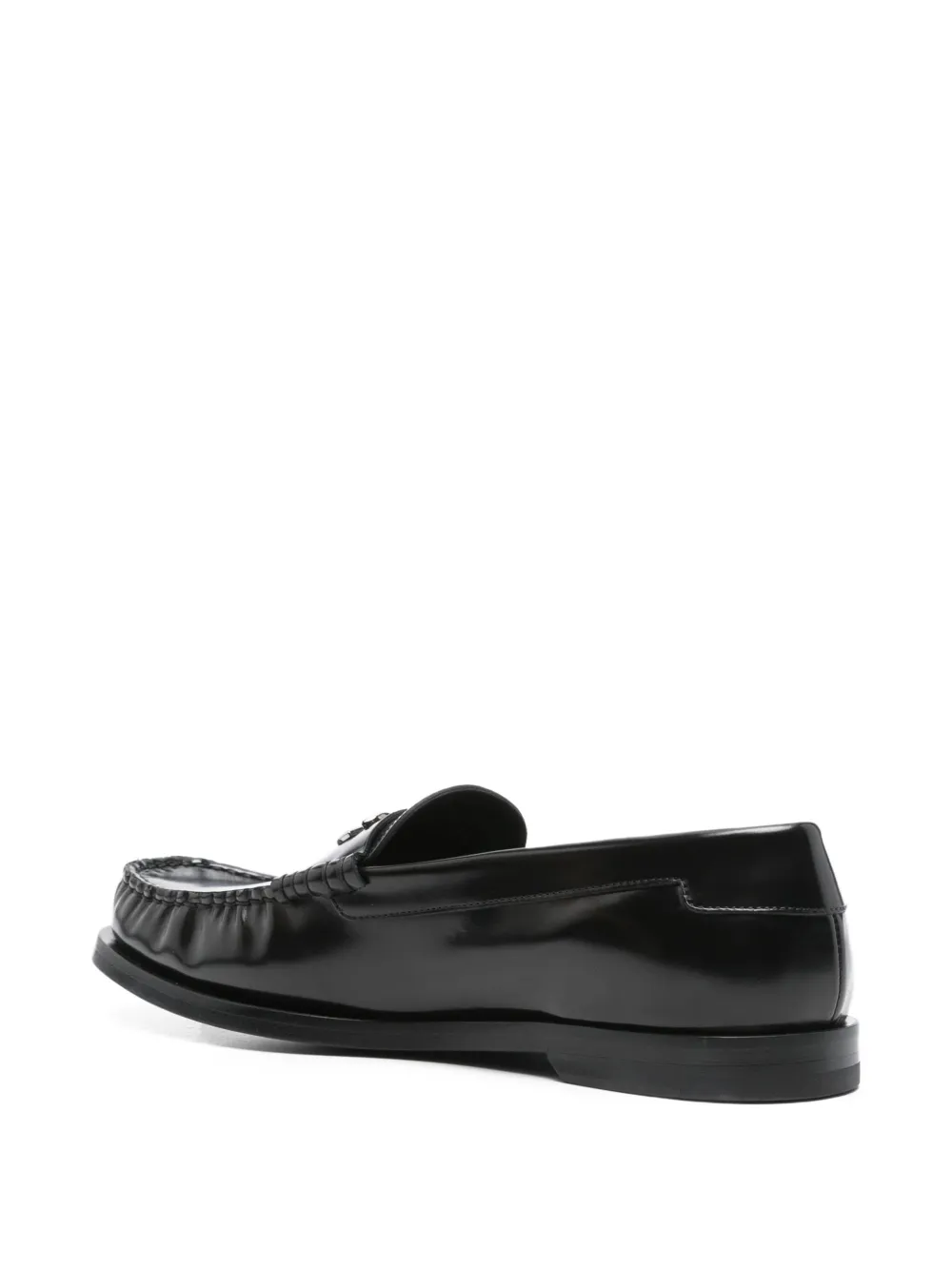 Pre-owned Dolce & Gabbana Patent-leather Loafers In Black