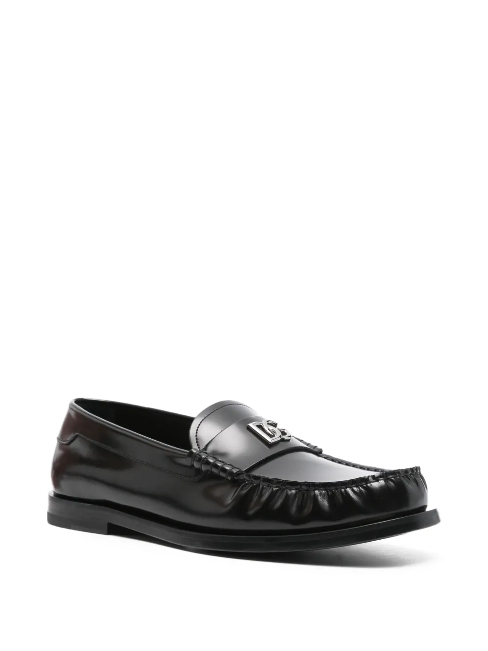 Dolce & Gabbana Pre-Owned patent-leather loafers - Zwart