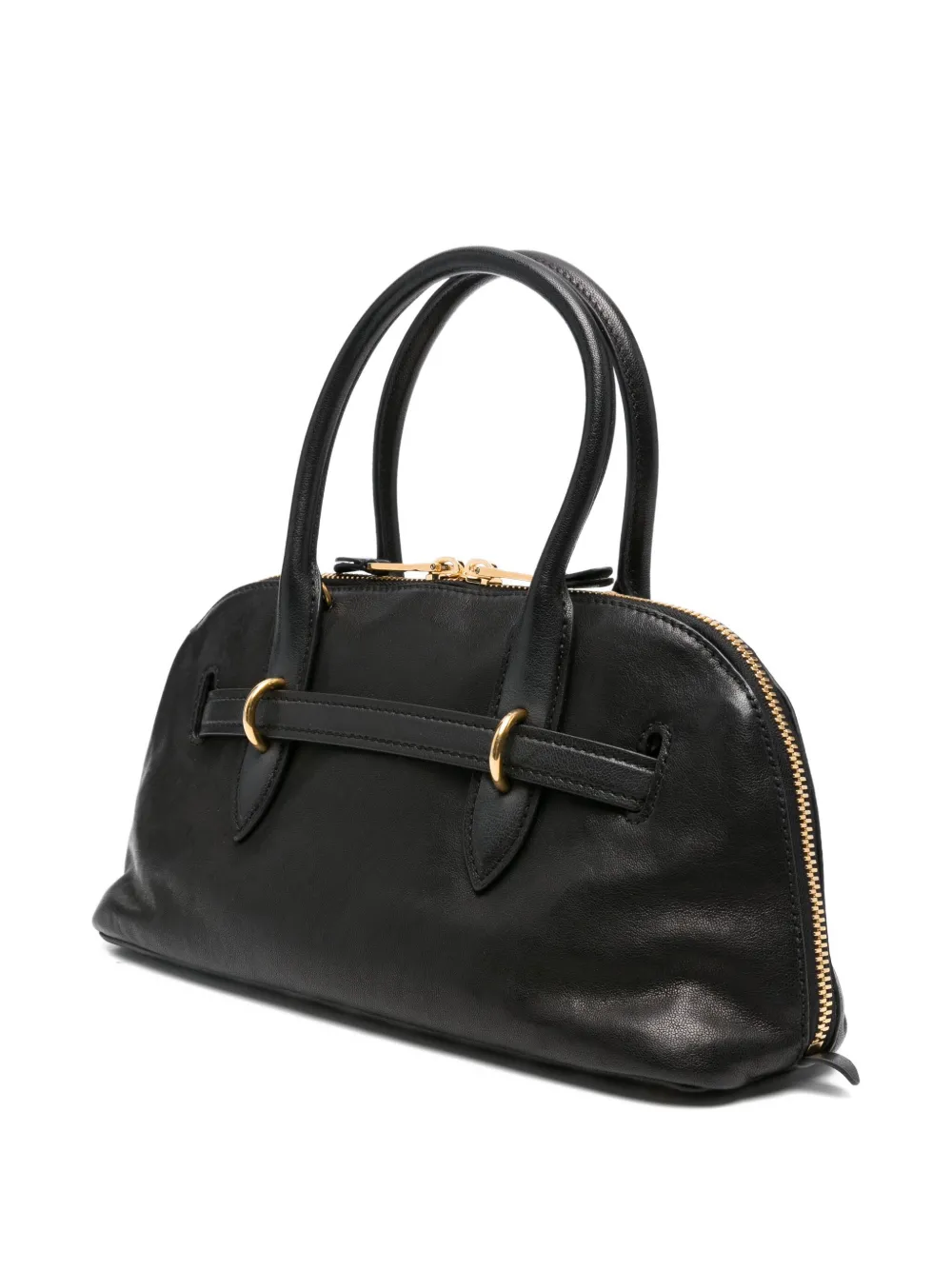 Pre-owned Miu Miu Aventure Leather Tote Bag In Black