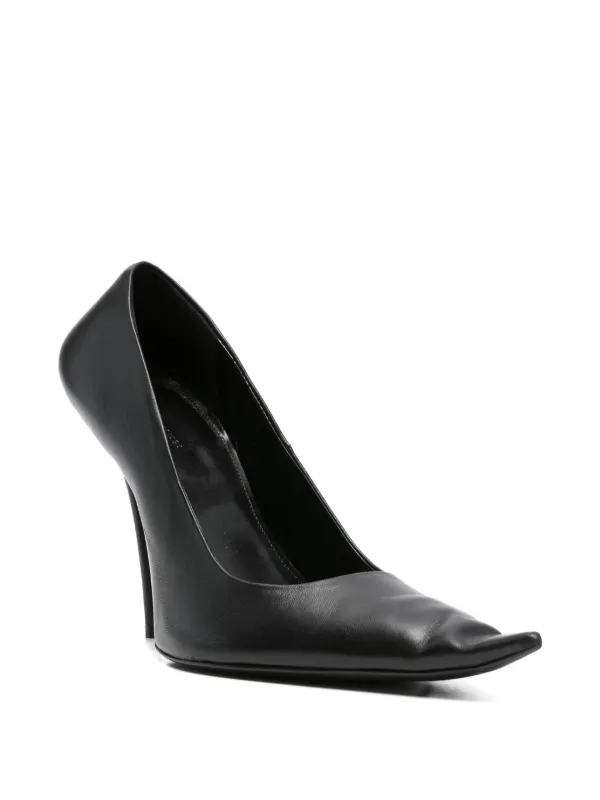 Balenciaga Pre-Owned 100mm Leather Heeled Pump Black FARFETCH