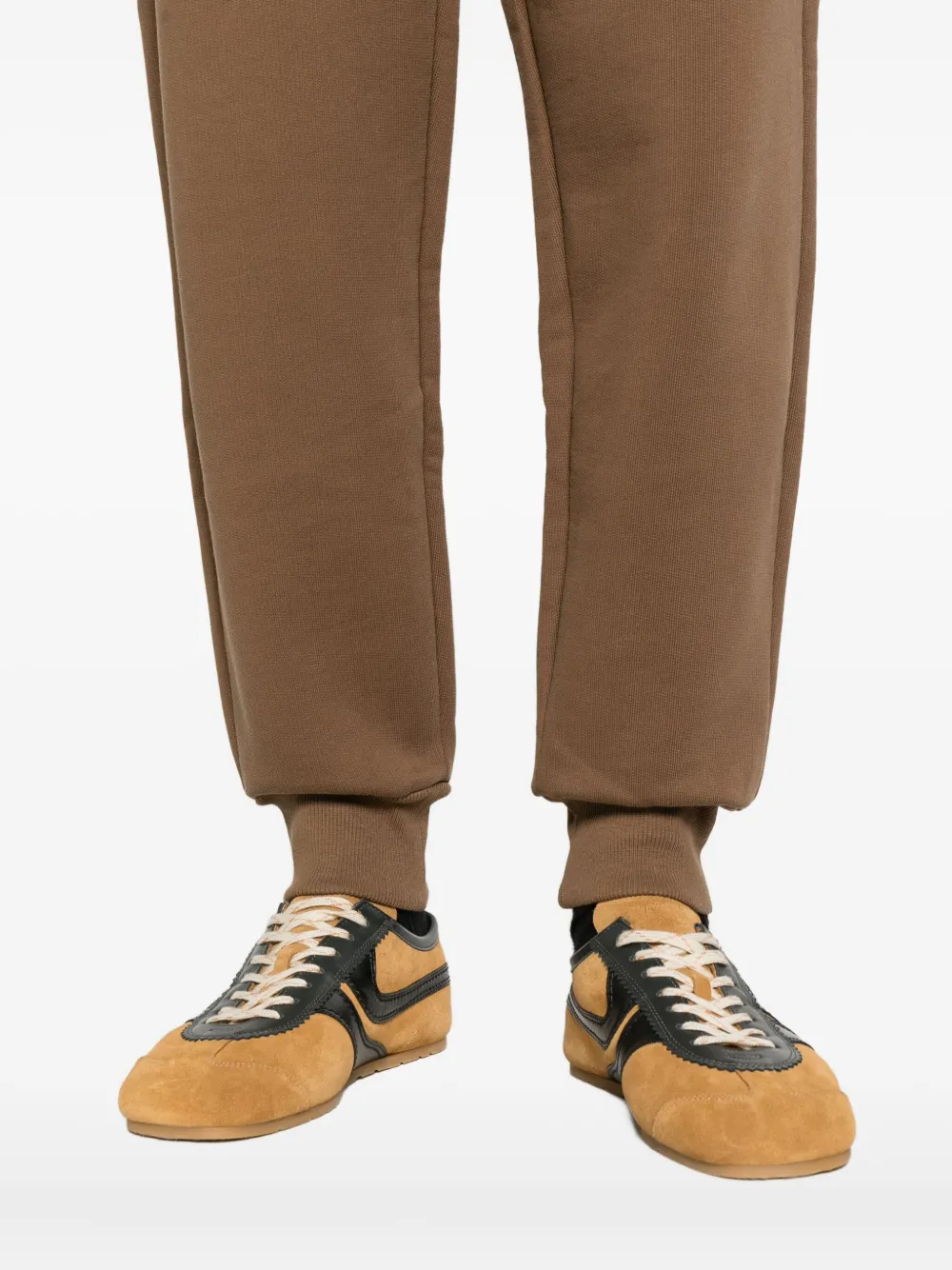 Ami Alexandre Mattiussi Elastic-waistband Track Pants In Brown