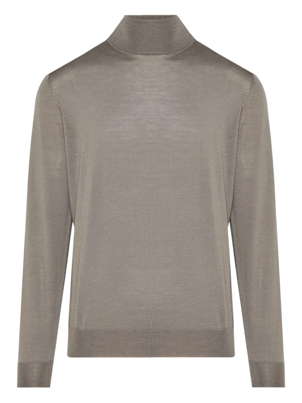 Lardini Mock-neck Virgin-wool Sweater In Neutral