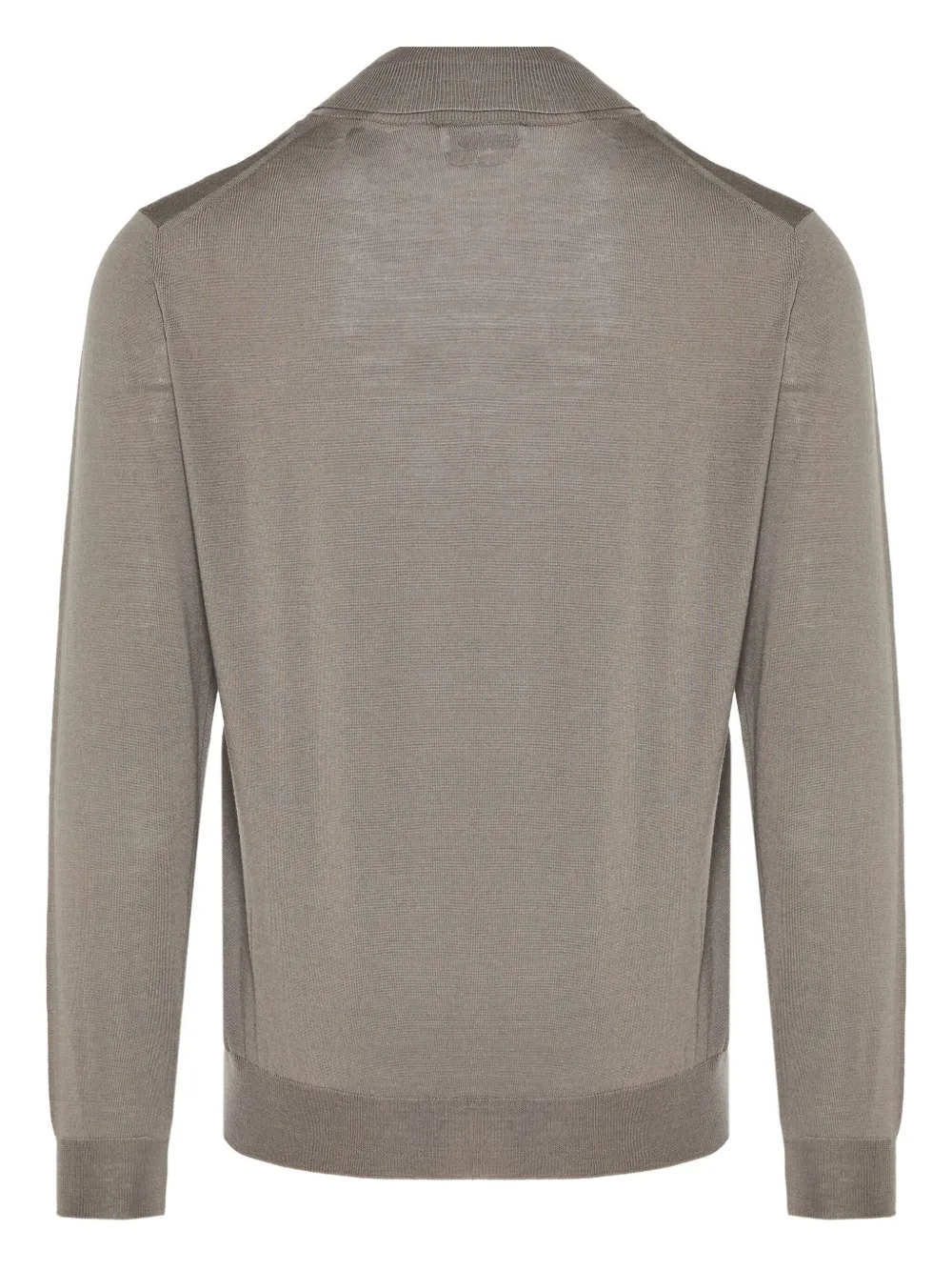 Lardini mock-neck virgin-wool sweater - Beige