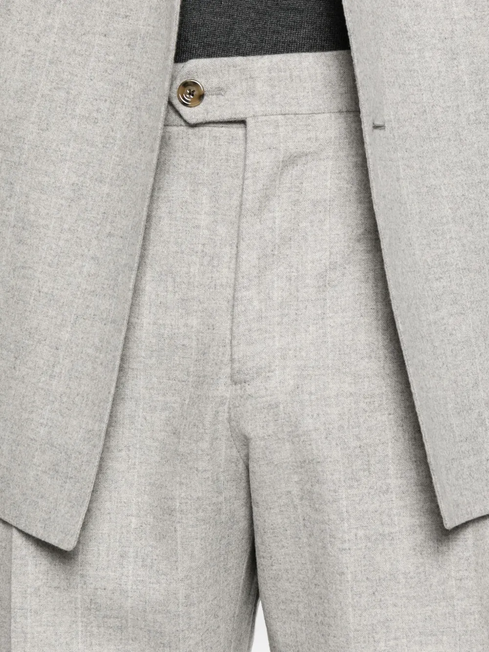 Lardini Double-breasted Wool Suit In Gray