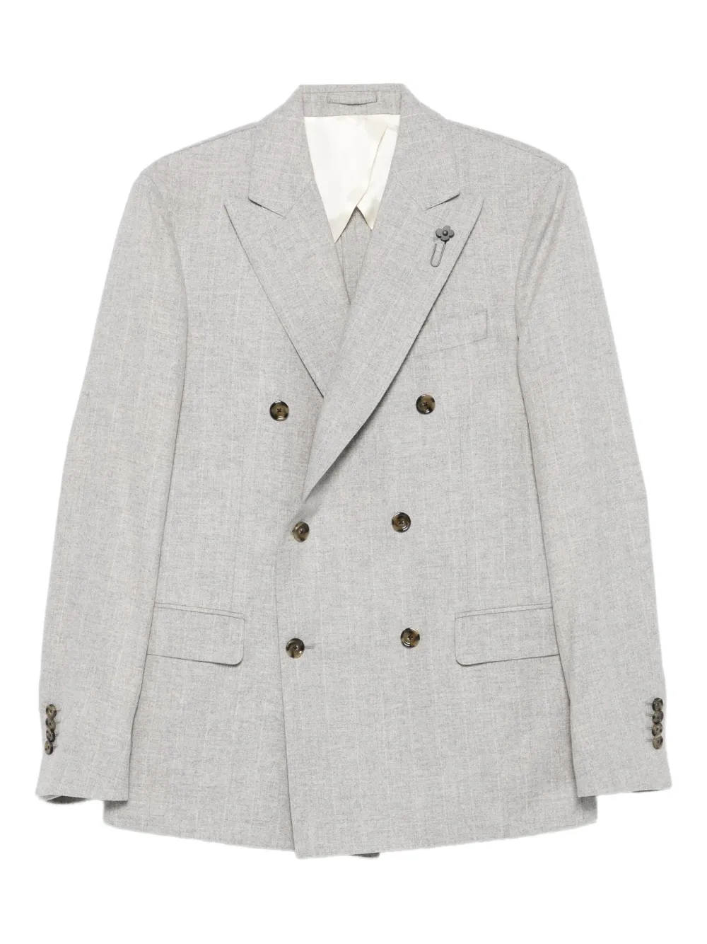 Lardini double-breasted wool suit | Grey | Image 1