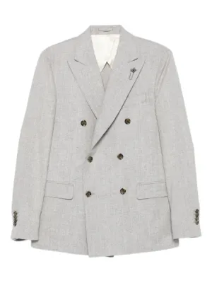 Lardini ピンストライプ ダブルスーツ | グレー | FARFETCH JP