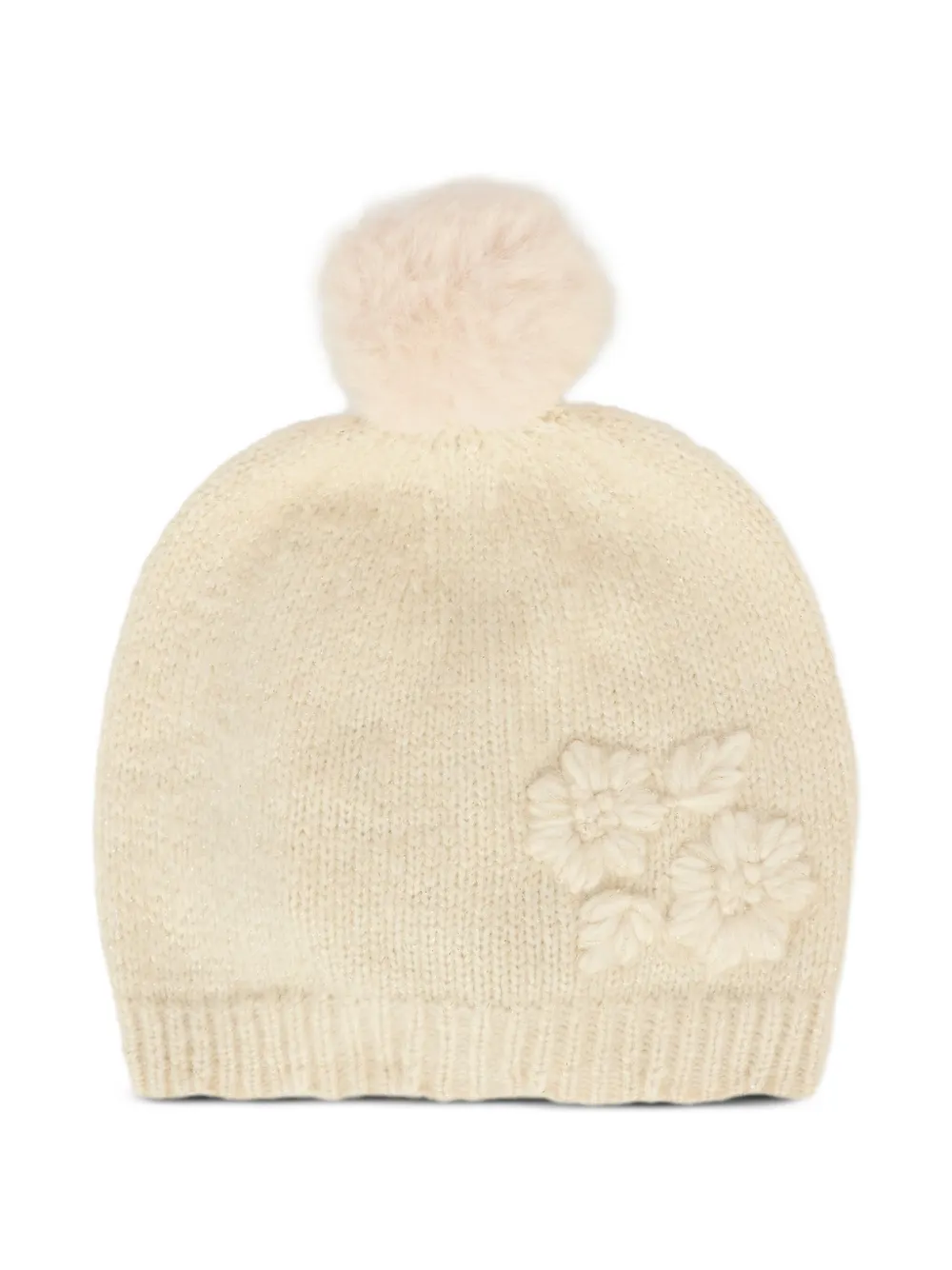 Mayoral flower-embroidery beannie hat (set of three) | Hat Sets | Image 2