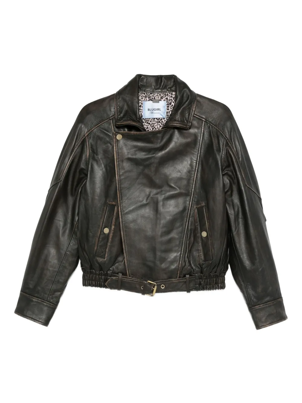 Blugirl asymmetrical leather jacket | Brown | Image 1