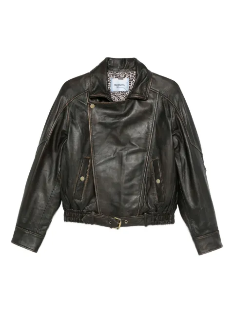 Blugirl asymmetrical leather jacket