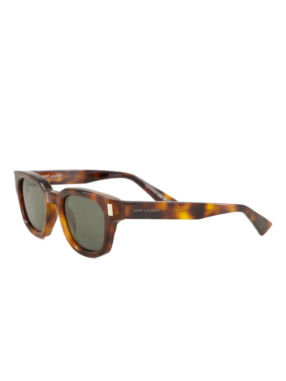 Saint Laurent SL 838 zonnebril met rechthoekig montuur van gerecycled acetaat Bruin