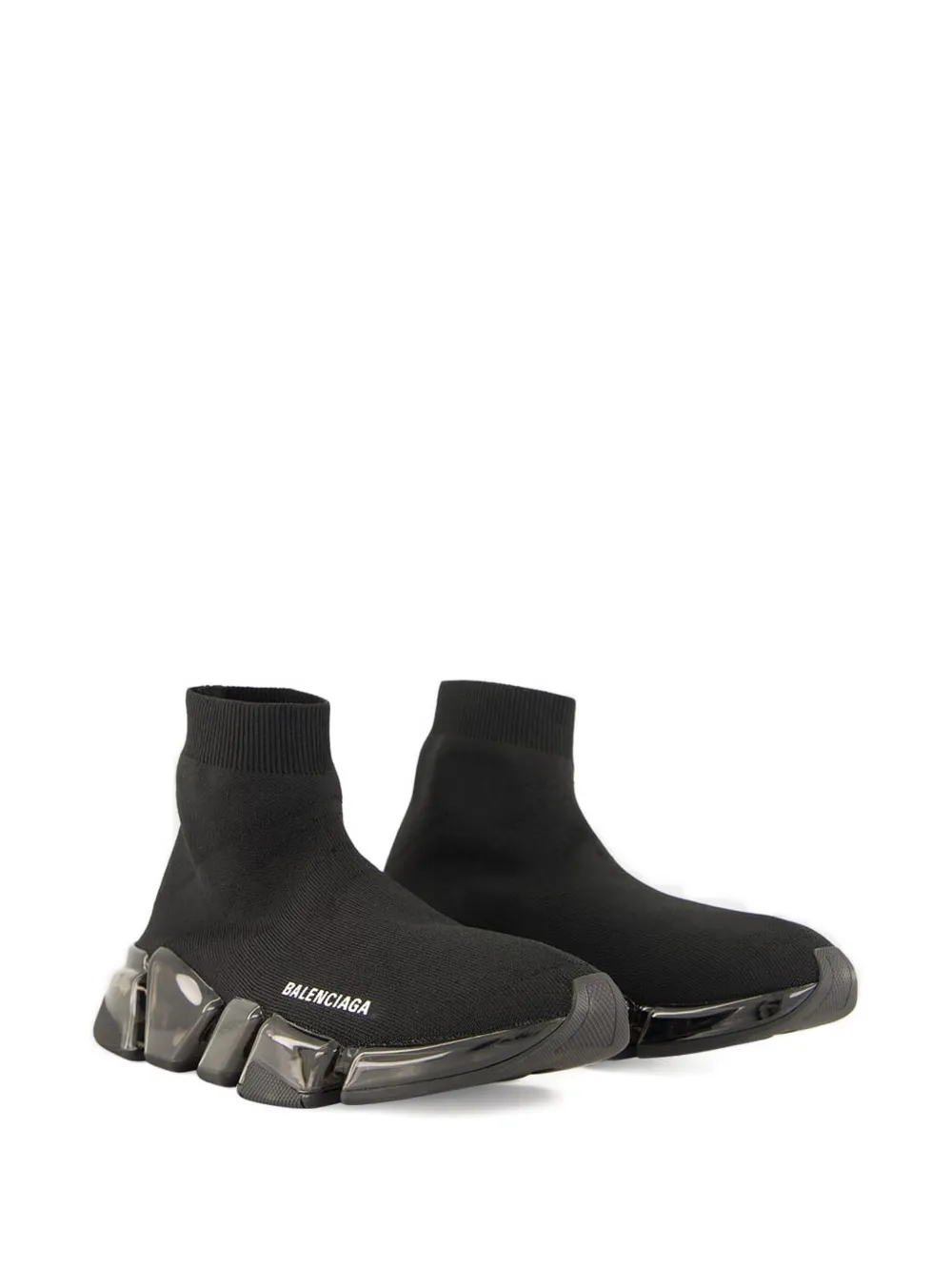 Balenciaga Speed 2.0 Recycled-knit Hi-top Sneakers In Black