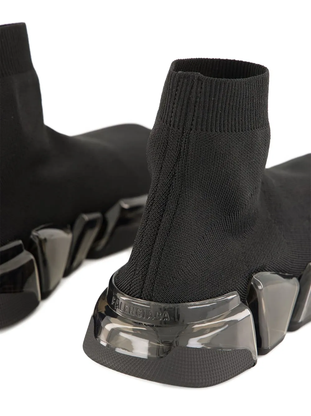Balenciaga Speed 2.0 Recycled-knit Hi-top Sneakers In Black