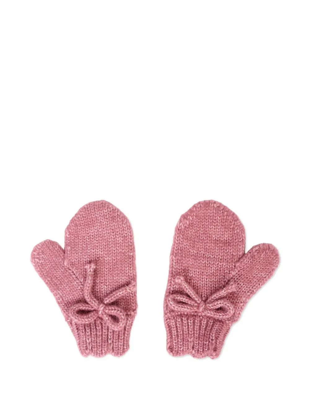 Mayoral Flower-embroidery Knitted Hat (set Of Three) In Pink