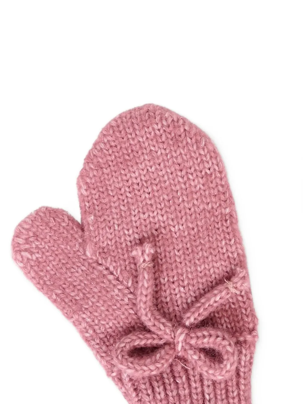 Mayoral Gebreide mutsset met geborduurde bloemen Roze