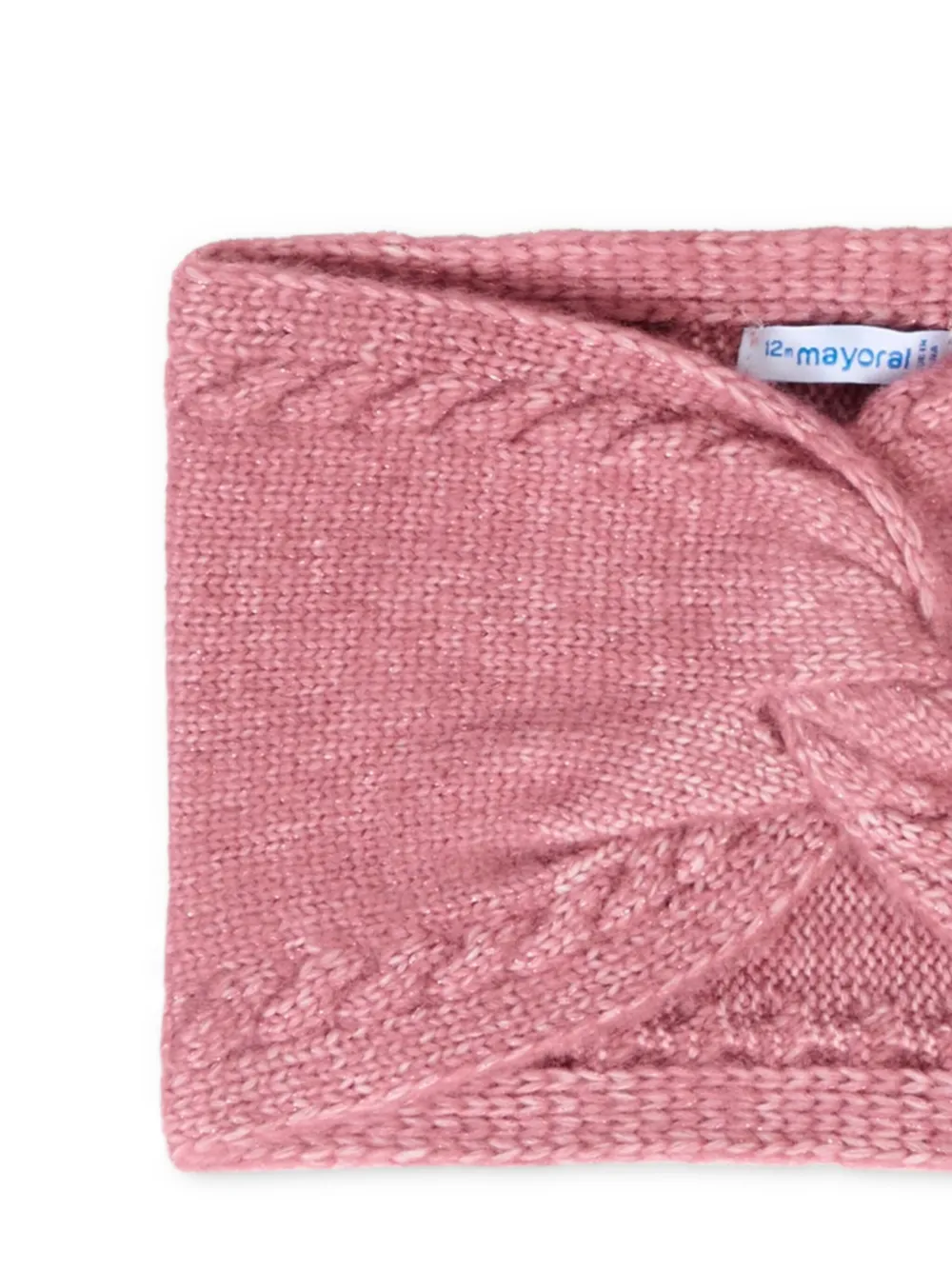 Mayoral Gebreide mutsset met geborduurde bloemen Roze