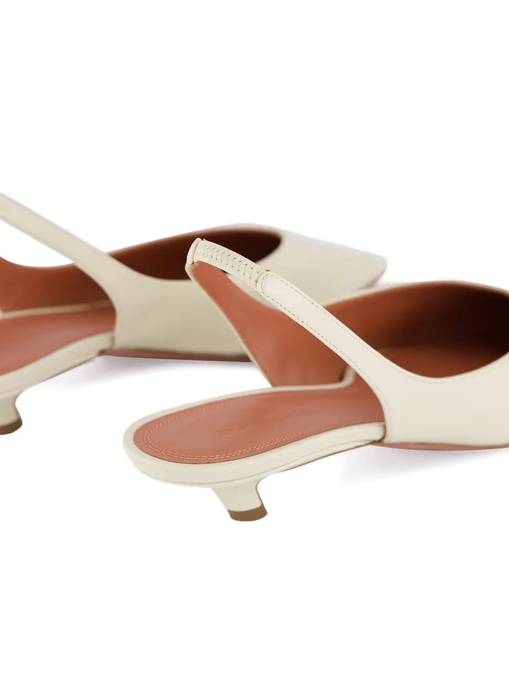 Amina Muaddi Jamie sling pumps Beige