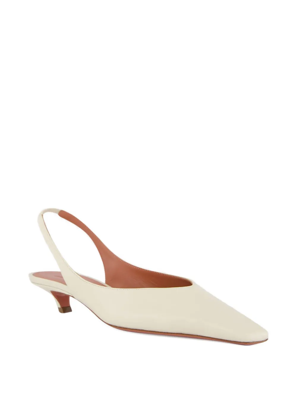 Amina Muaddi Jamie sling pumps Beige