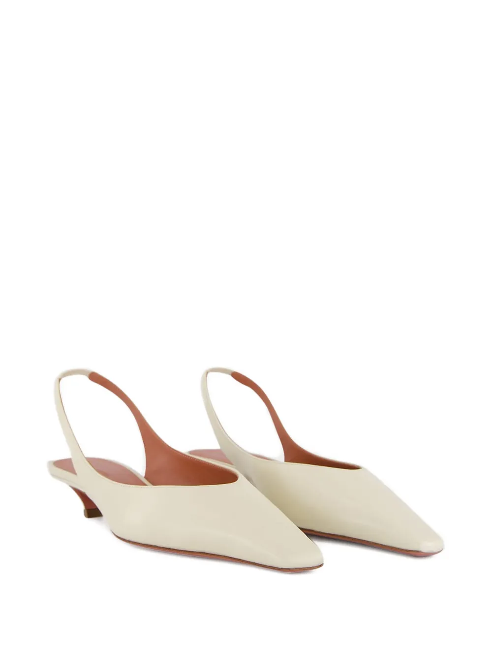 Amina Muaddi Jamie sling pumps Beige