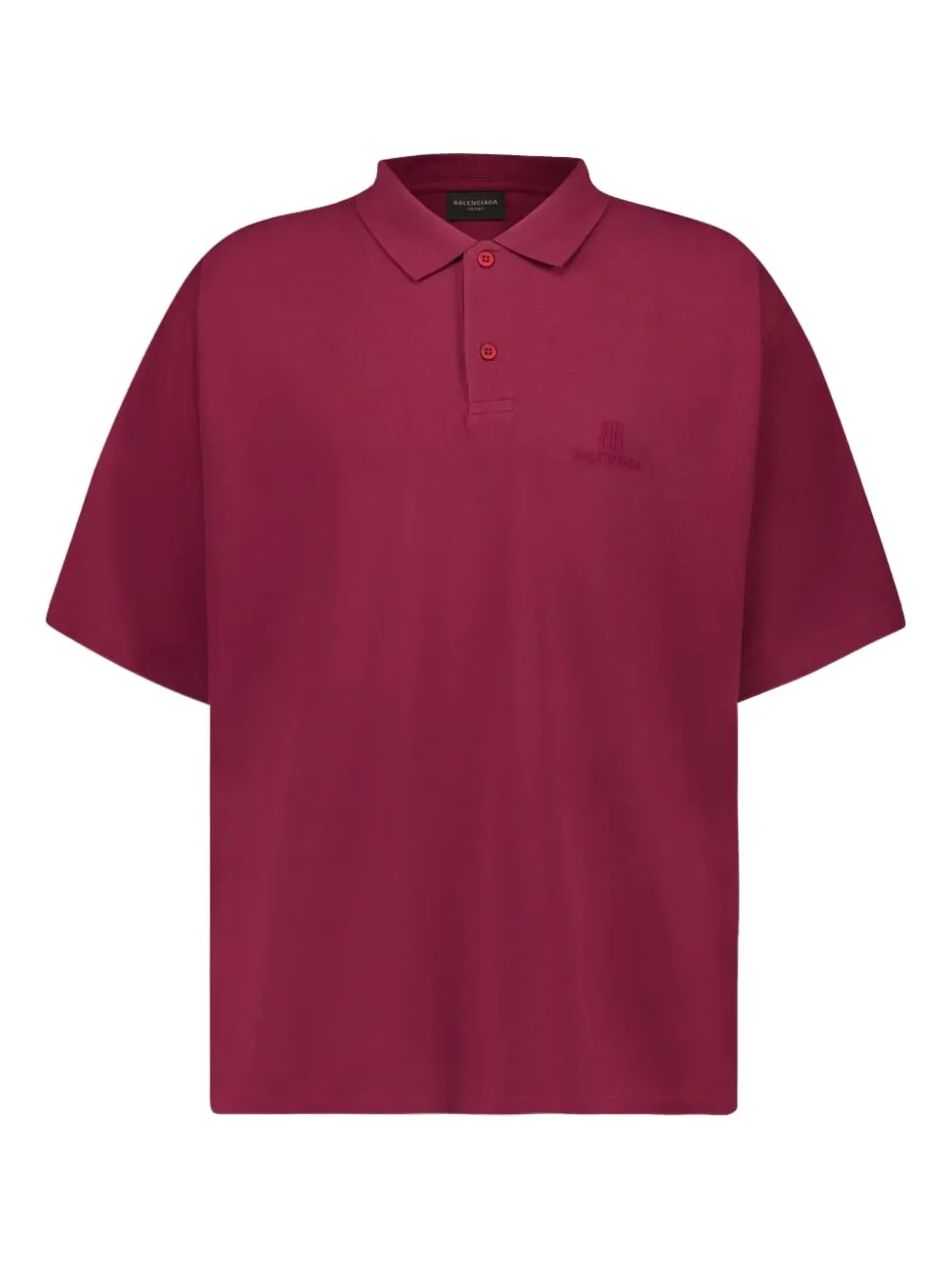 Balenciaga Poloshirt met geborduurd logo Rood