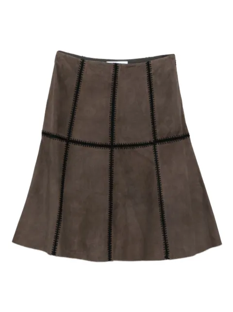 Blugirl suede panelled skirt