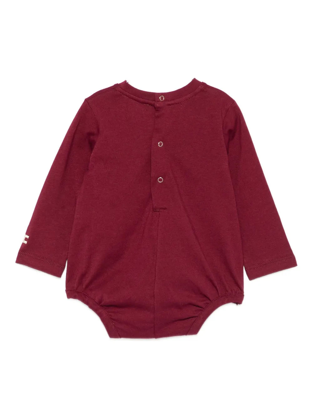 Elisabetta Franchi La Mia Bambina long-sleeve logo-detail bodysuit Rood