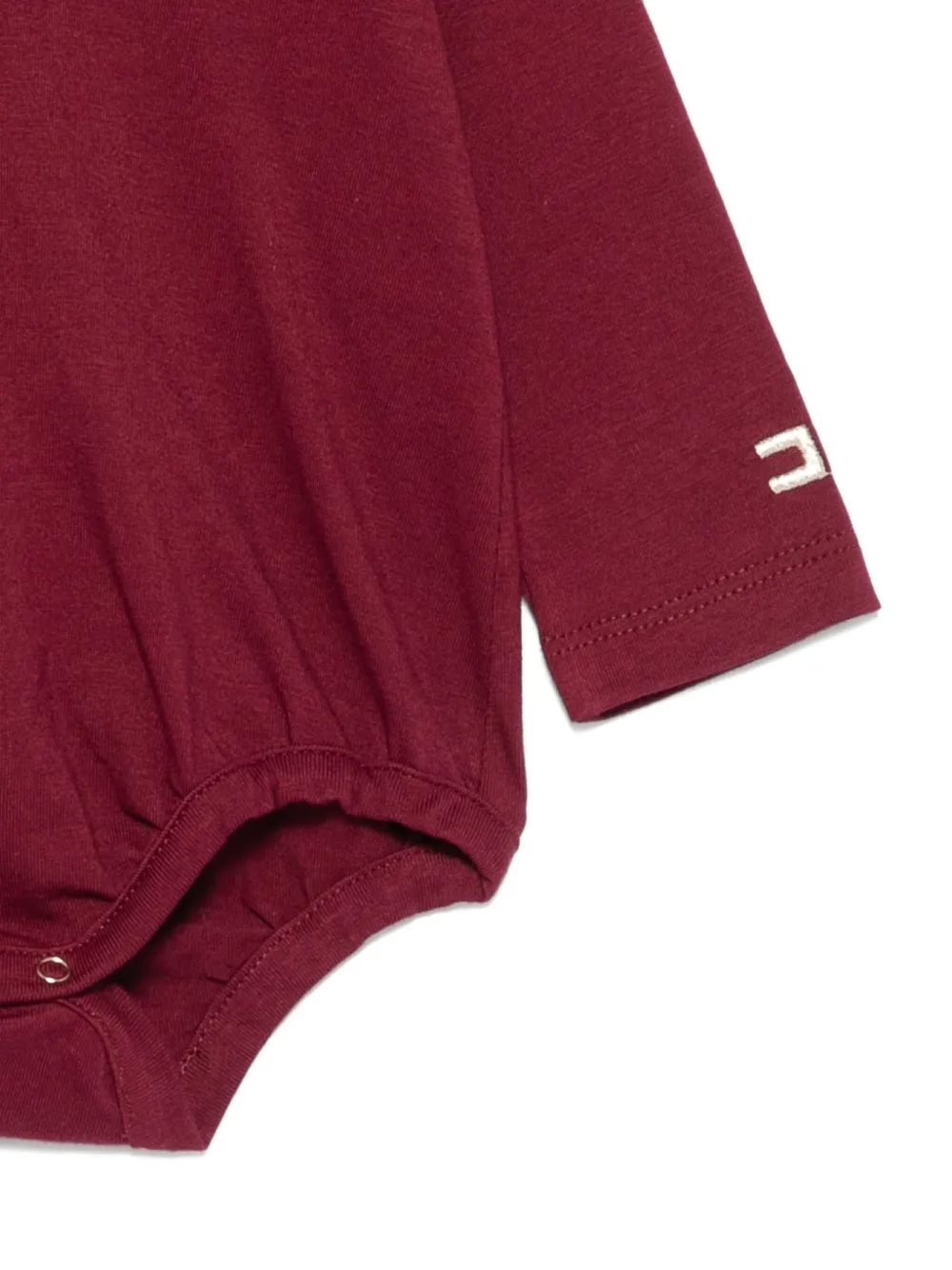 Elisabetta Franchi La Mia Bambina long-sleeve logo-detail bodysuit Rood