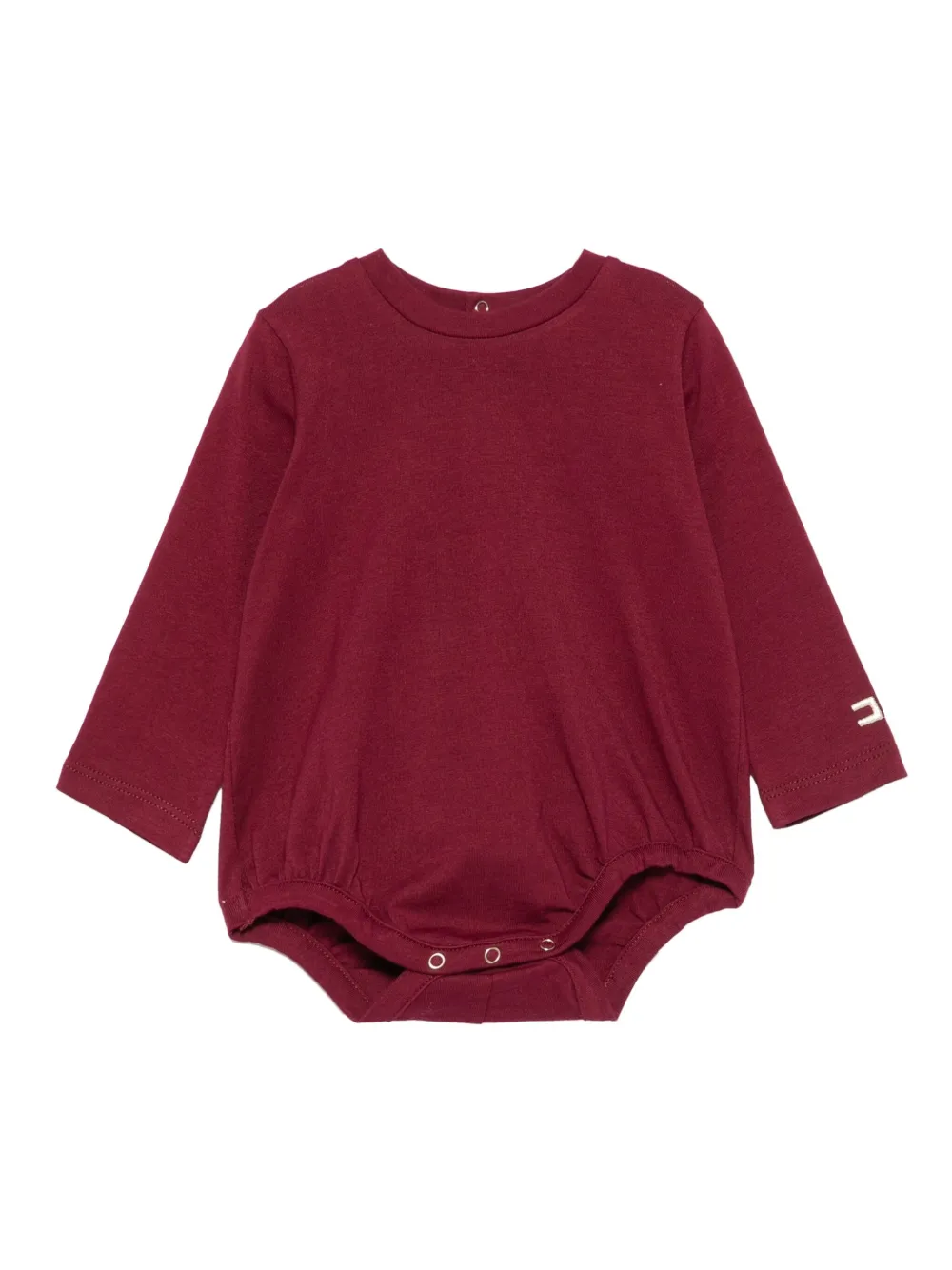 Elisabetta Franchi La Mia Bambina long-sleeve logo-detail bodysuit Rood