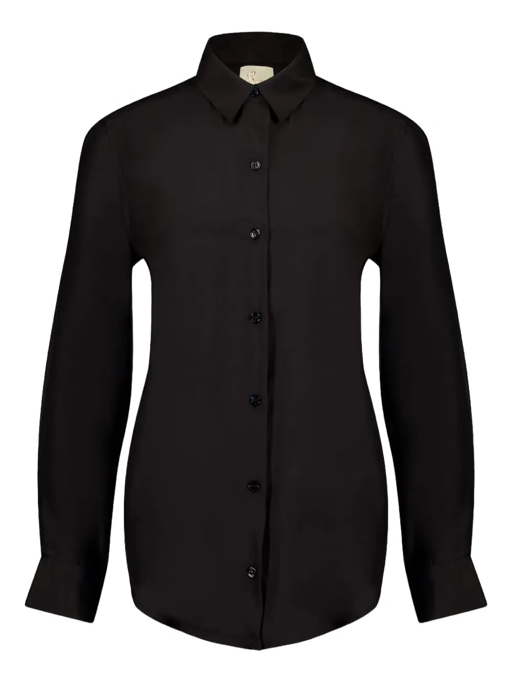 PAULA long-sleeve button-fastening shirt - Black