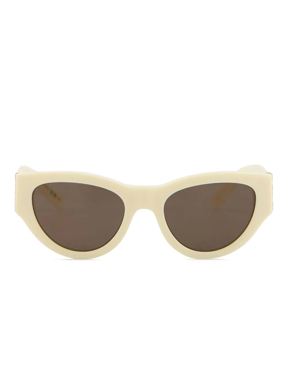 Saint Laurent Ivory-ivory-black Recycled Acetate Sunglasses In Neutral