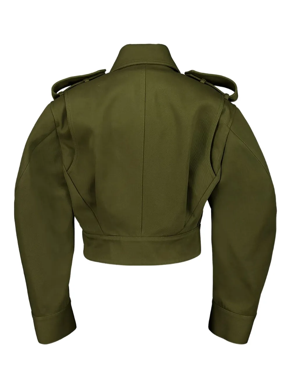 Givenchy Patch-pocket Cropped Military Jacket In Green