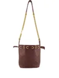 Saint Laurent mini quilted-leather bucket bag - Brown