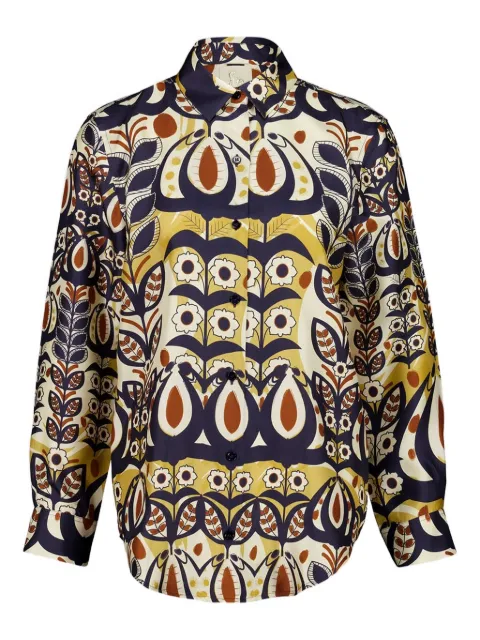 PAULA printed silk top