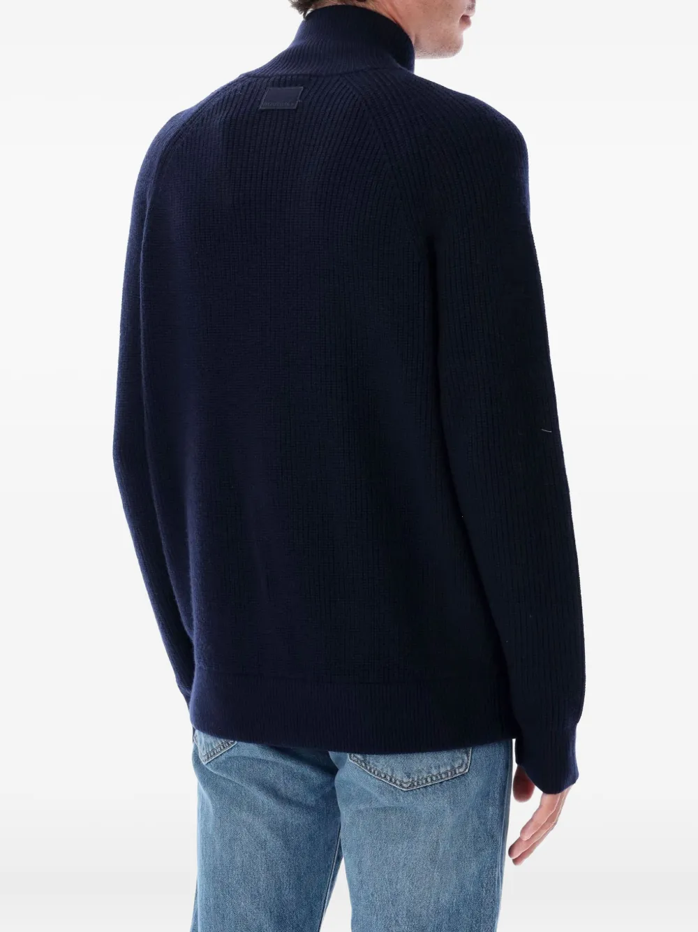 Isabel Marant Zip-up High-neck Knitted Cardigan In Blue