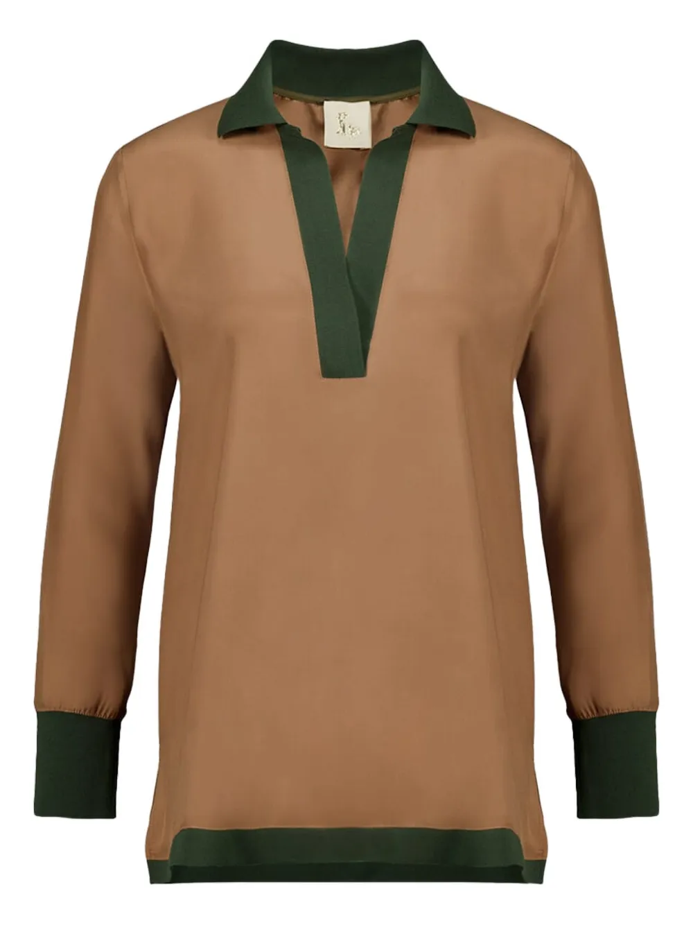PAULA Top Diane con scollo a V - Marrone