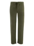 120% Lino drawstring-waist linen trousers - Green