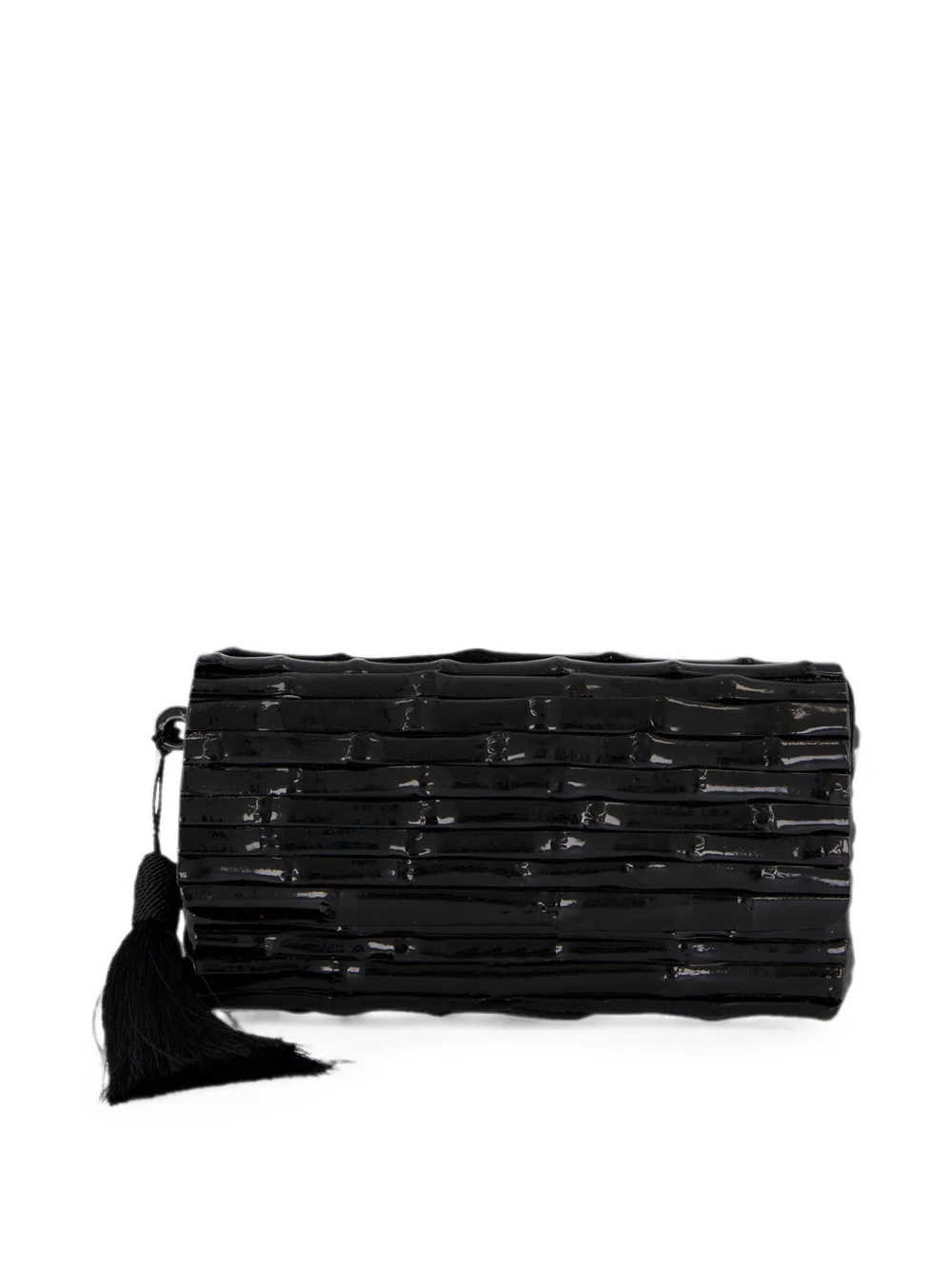 Glorinha Paranaguá Gaya gelakte bamboe clutch Zwart