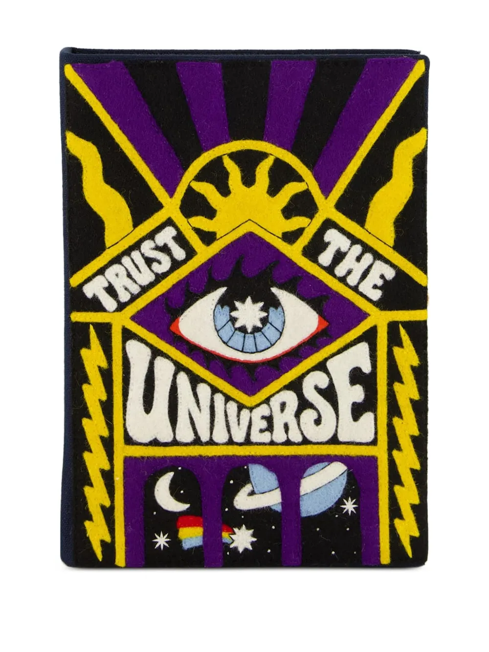 Olympia Le-Tan Clutch Trust The Universe piccola con ricamo - Viola