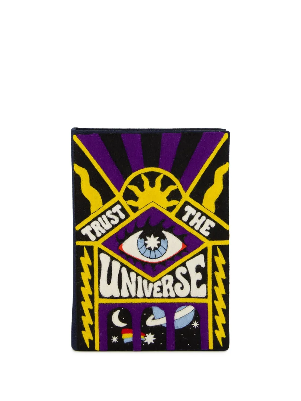 Olympia Le-tan Small Trust The Universe Embroidered Clutch Bag In Pattern