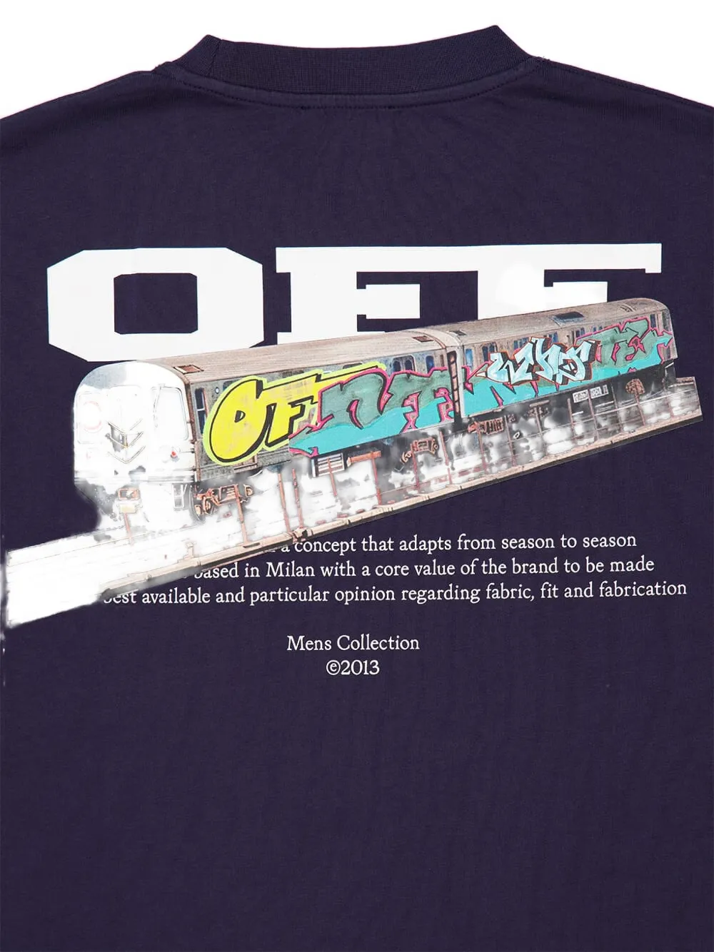 Off-White Train Off Skate T-shirt Blauw