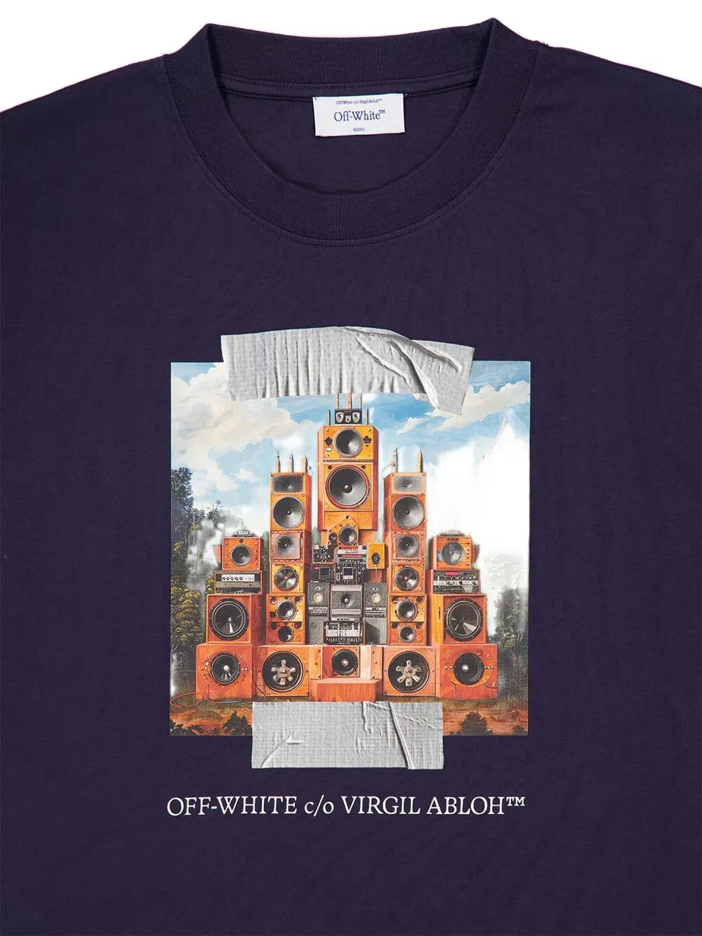 Off-White Train Off Skate T-shirt Blauw