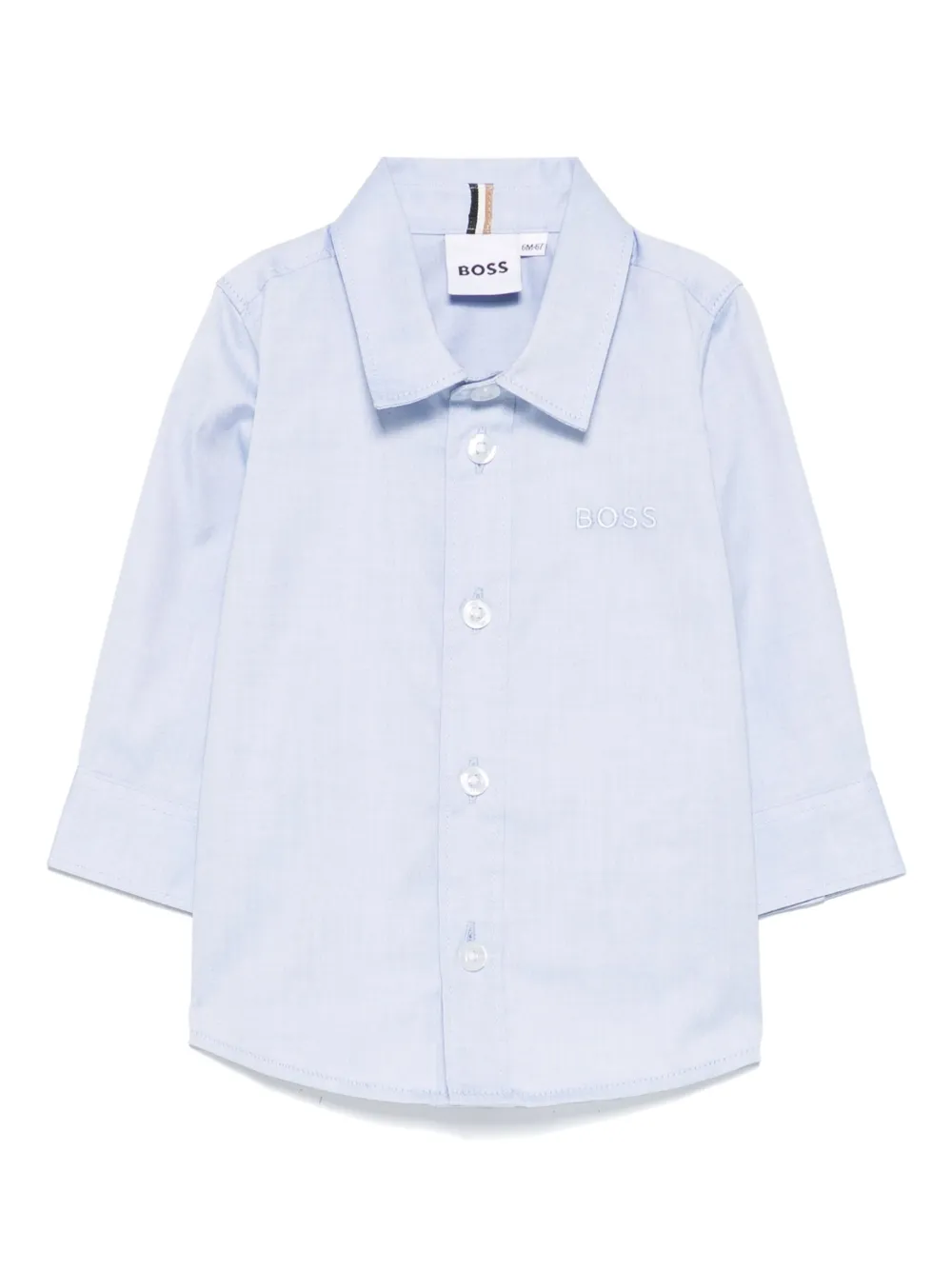 BOSS Shirt met geborduurd logo Blauw
